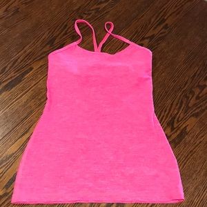 Lululemon heather hot pink tank top